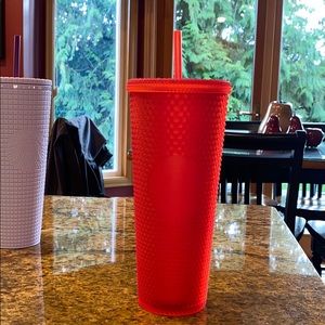 Matte red studded Starbucks tumbler (SOLD)